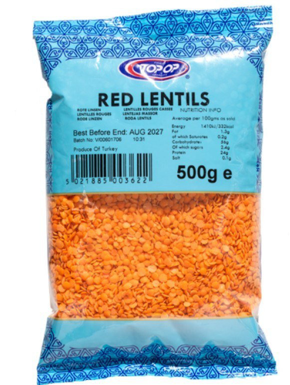 Top-Op Premium Masoor Dall (Red Lentils) 500g (MEGA OFFER)