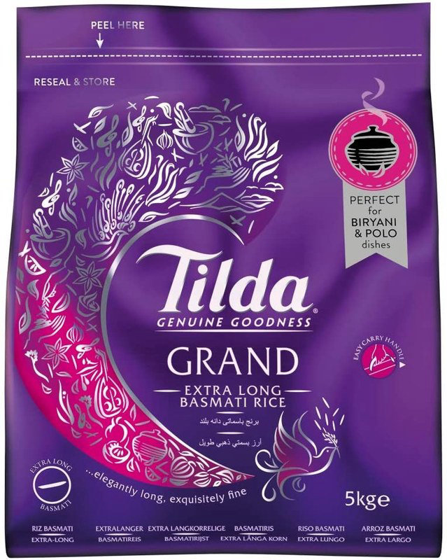 Tilda Grand Extra Long Basmati Rice 5kg