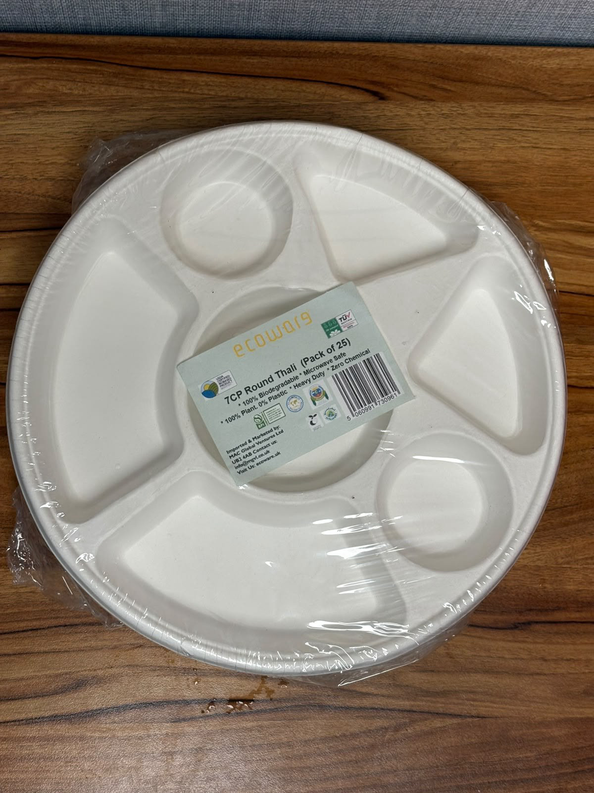 Ecoware 7cp round thali 25 N
