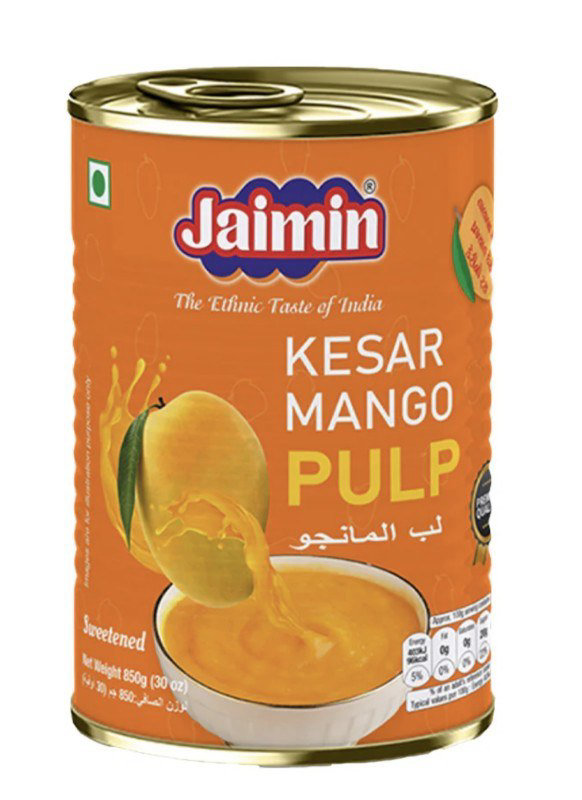 Jaimin Premium Kesar Mango Pulp 850g