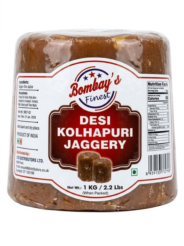 Bombay's Finest Desi Kolhapuri Jaggery 1kg