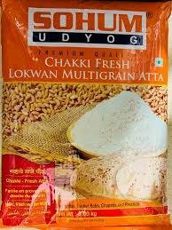 Sohum Premium Chakki Fresh Lokwan Multigrain Atta 5kg