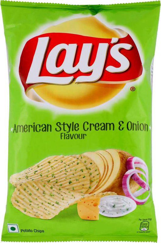 Lays American Style Cream & Onion 50g Pack of 10