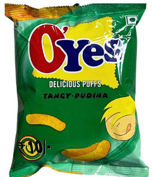 O'Yes Tangy Pudina Crisps 35g