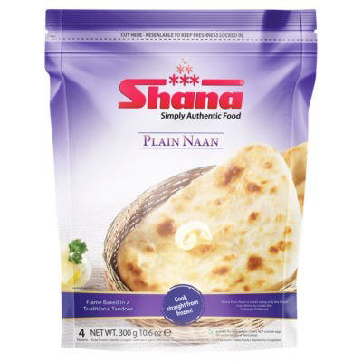 Shana Frozen Plain Naan 300g