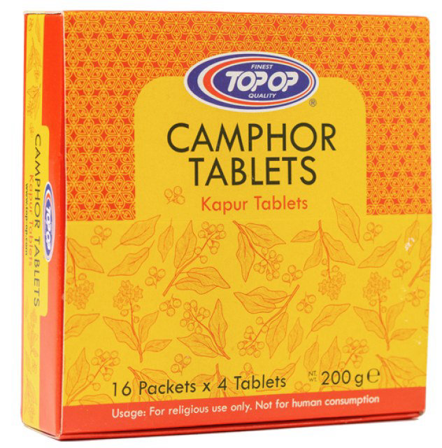 Top-Op Camphor Tablets (16 packets of 4 Tablets) 200g