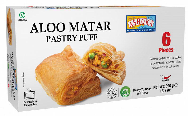 Ashoka Frozen Aloo Matar Pastry Puff 390g