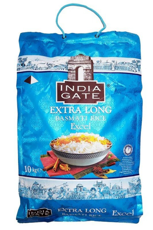 India Gate Extra Long Excel Basmati Rice 10kg